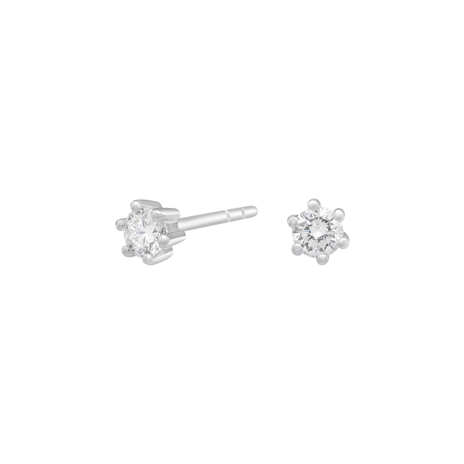 Siersbøl 14ct. Afrodite WG earrings 0.20ct WSI