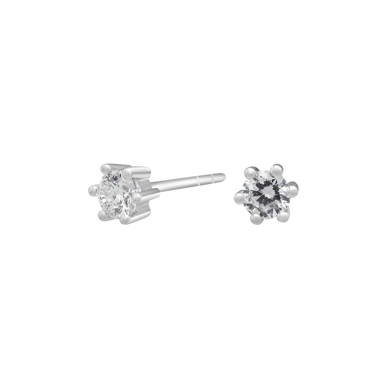 Siersbøl 14ct. Afrodite WG earrings 0.30ct WSI