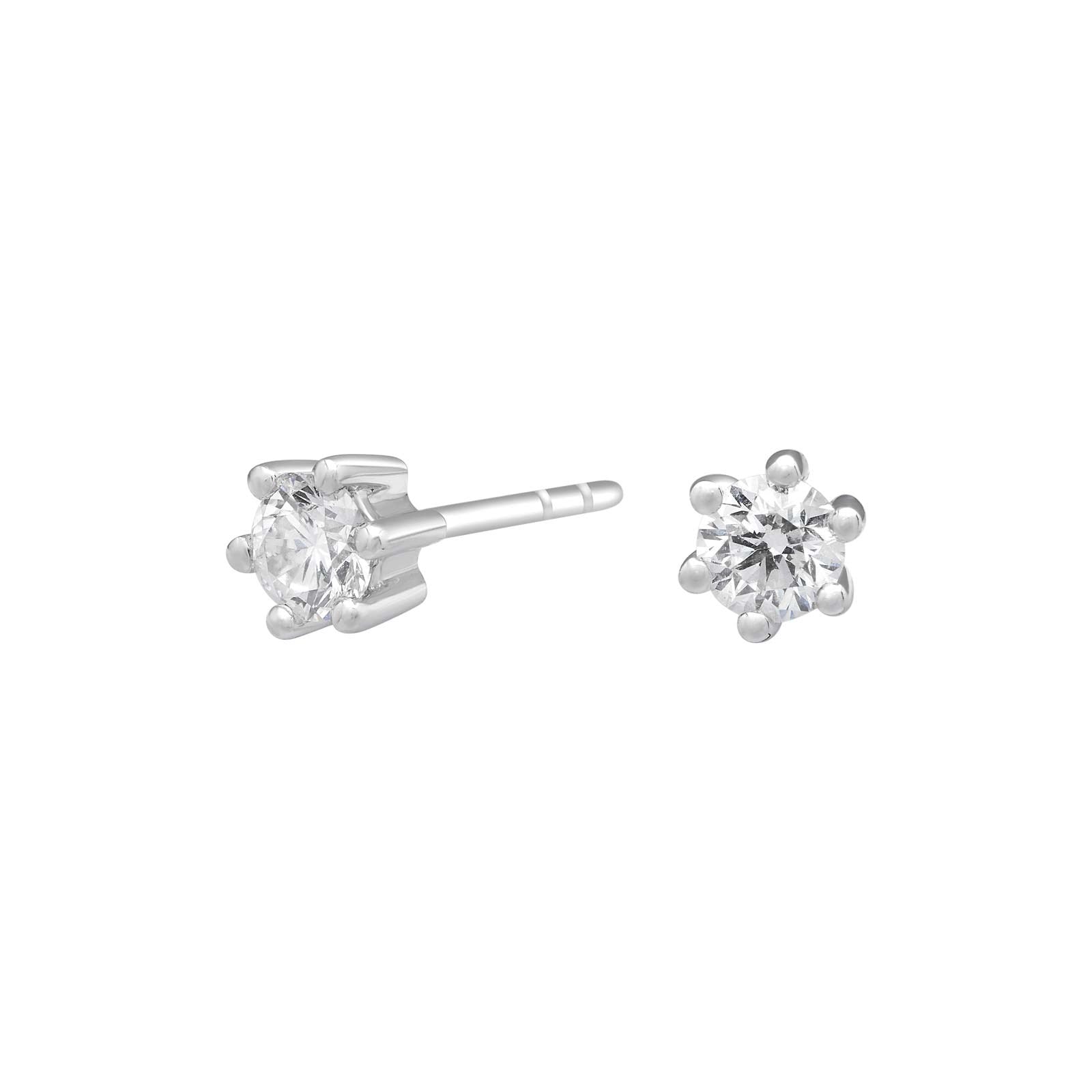 Siersbøl 14ct. Afrodite WG earrings 0.40ct WSI