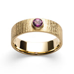 750/- Ring matt./Gebüstet, Rhodolith 0,35ct