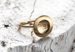 750/- Ring matt./Gebüstet