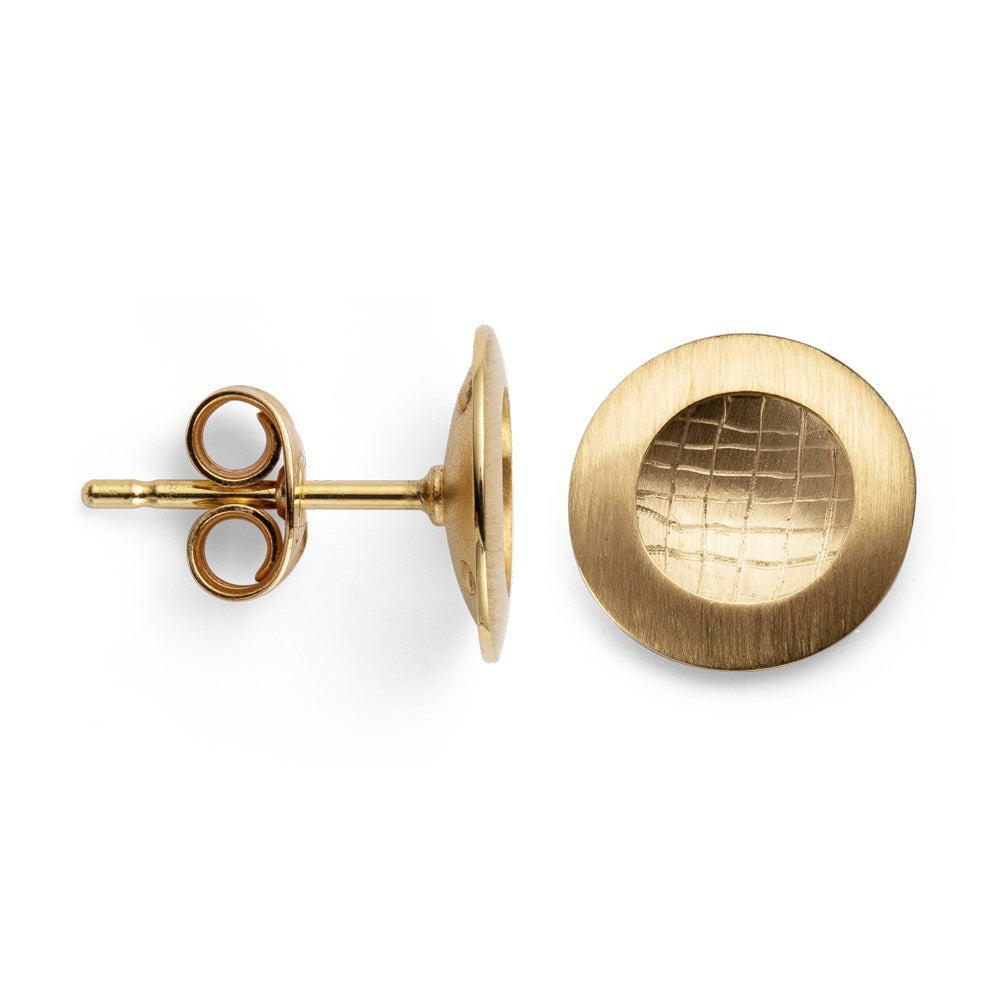 750/- Ohrstecker matt./Gebüstet