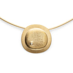 750/- Anhänger matt./Gebüstet, 0,02ct W-SI