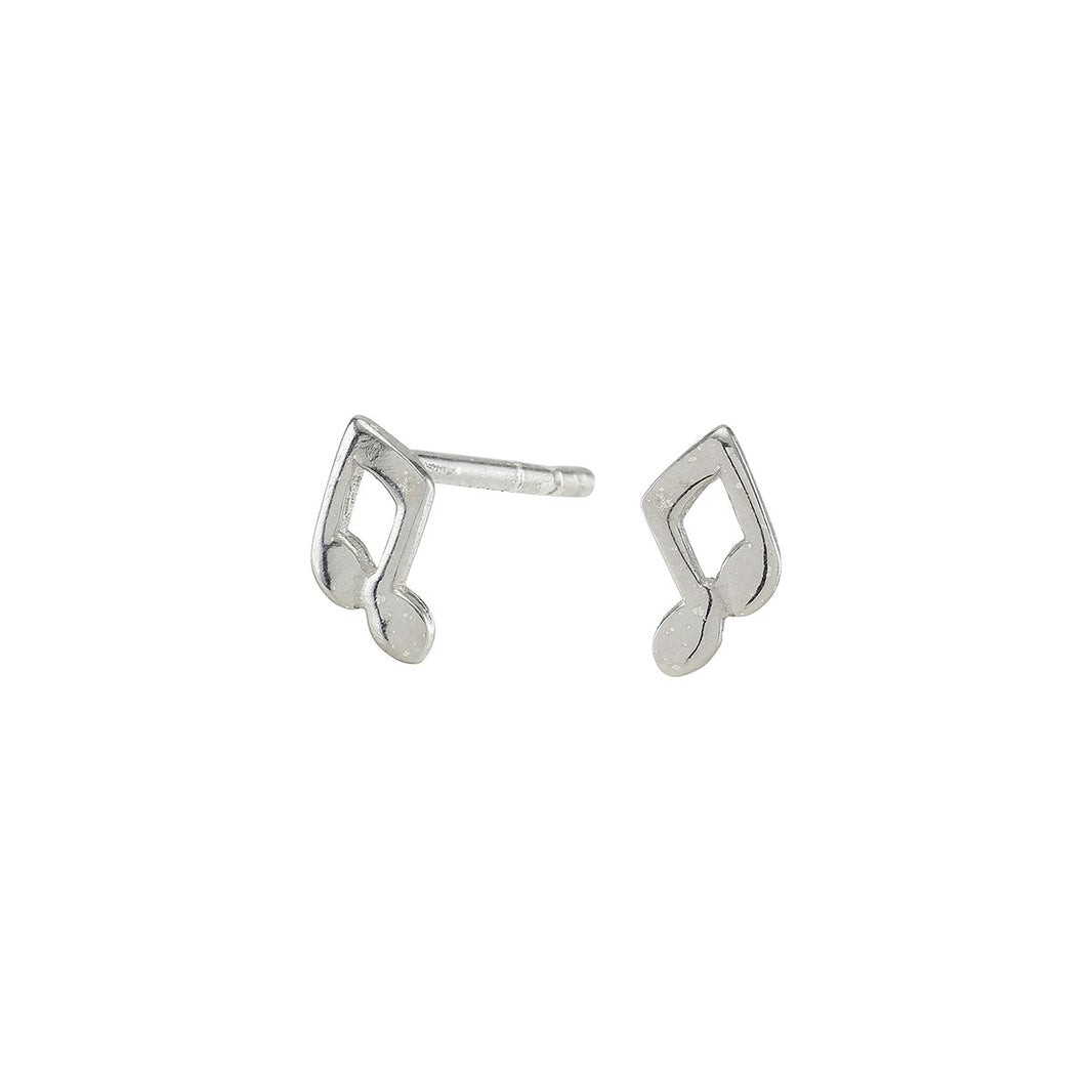 Rhod. silver earrings nodes