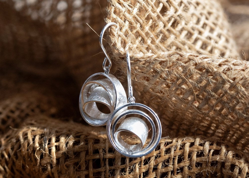 925/- Ohrhänger gebürstet