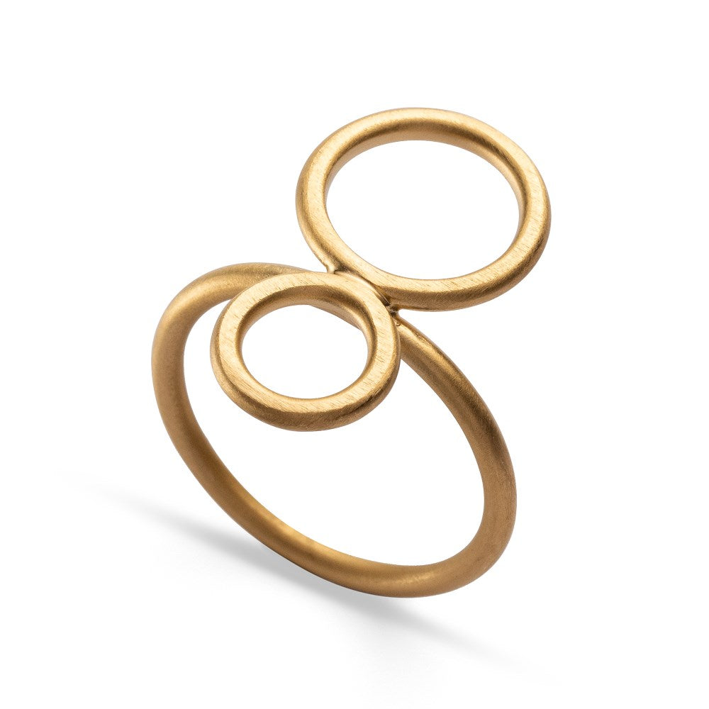 925/- Ring, fg matt. - 56 / Nicht rhodiniert