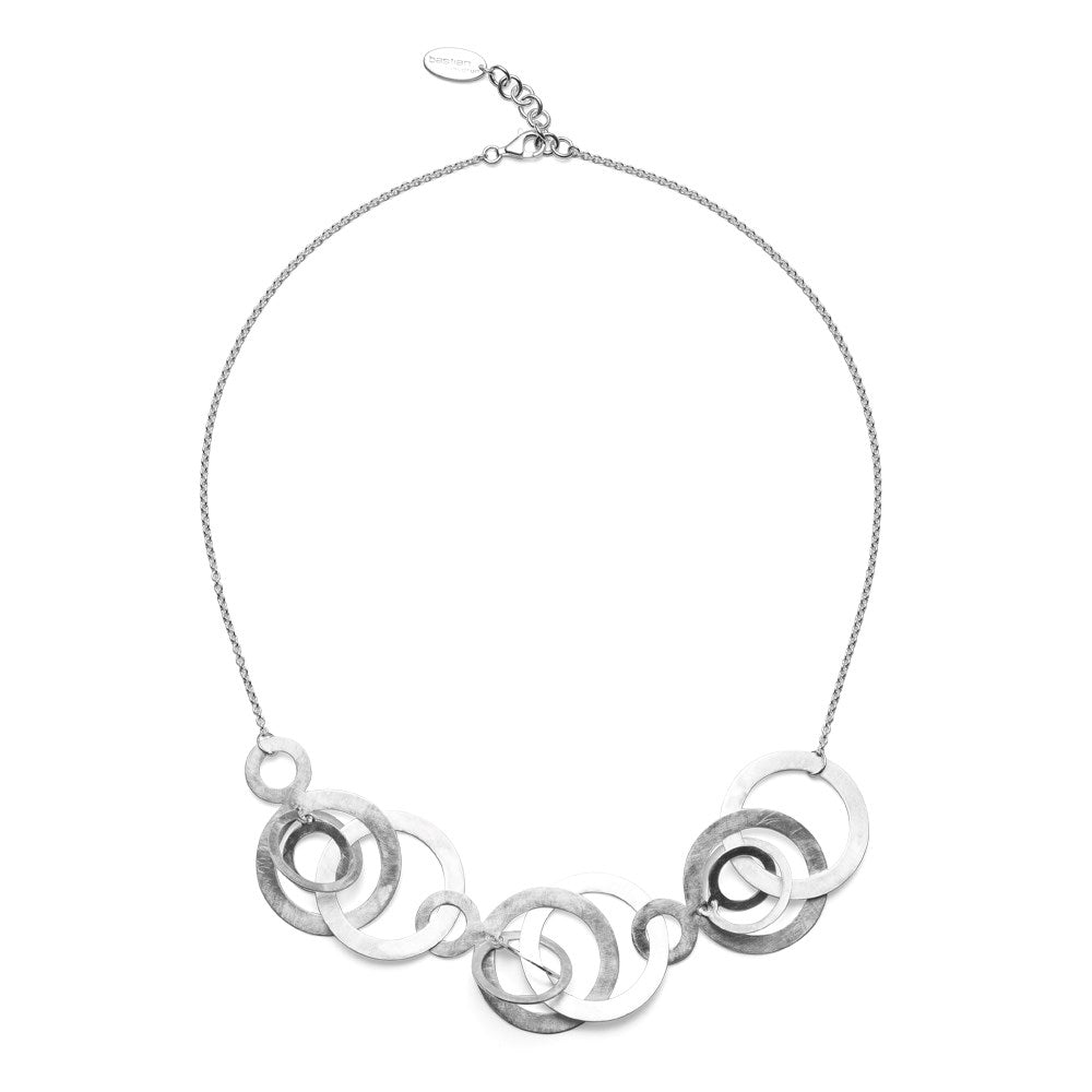 925/- Collier mattiert, Rundankerkette, 50+3 cm, 1,8 mm - Nicht rhodiniert
