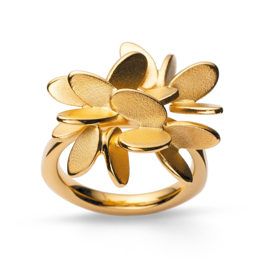 925/- Ring, fg matt/glänzend - 56 / Nicht rhodiniert