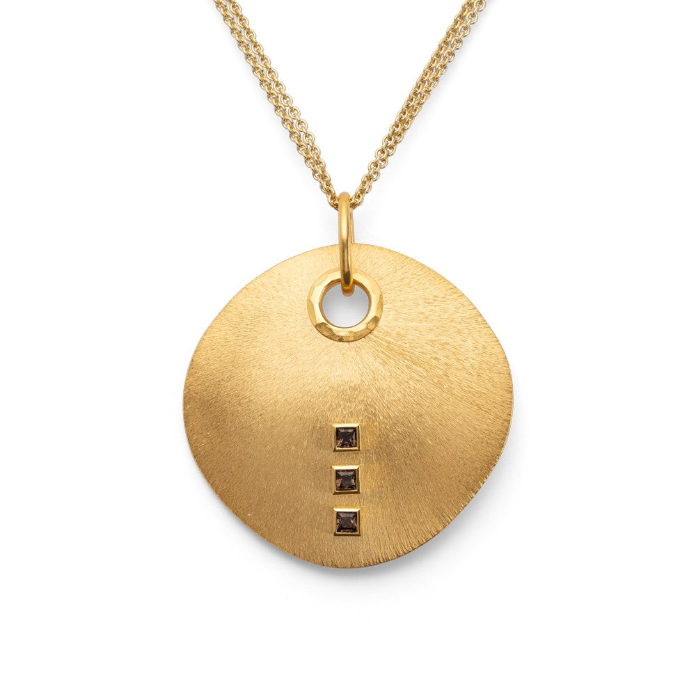 925/- Vedhæng, mat/børstet fg, RQ 0,21ct