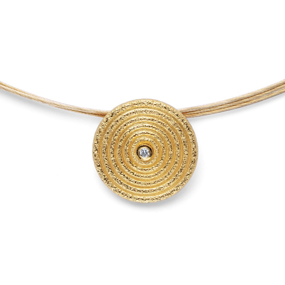 925/- Vedhæng fg mat/børstet, brillant 0,02ct W-SI