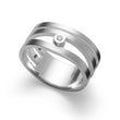 925/- Ring mat, brillant 0,02ct W-SI