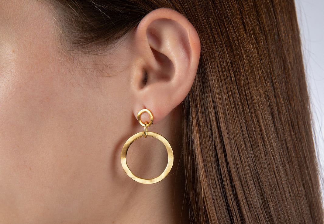 925/- earstud, gp satin