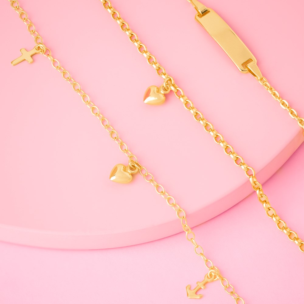 Silberarmband mit Glaube, Hoffnung und Liebe