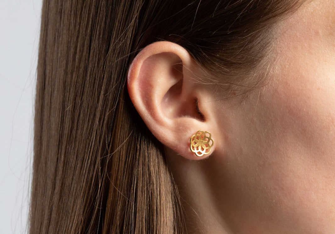 925/- earstud, gp satin