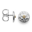 925/- Ohrstecker, teils fg satiniert br 0,02 ct W-SI