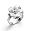 925/- Ring mattiert, Brillant 0,03ct W-SI
