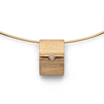 750/- Anhänger matt./Gebüstet, 0,02ct W-SI
