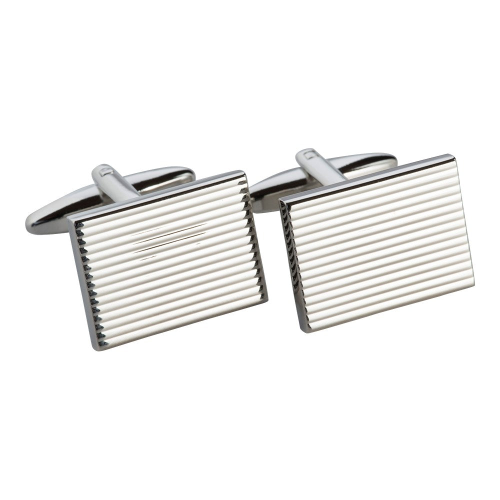Cuff links rhodium-plated