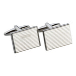 Cuff links rhodium-plated