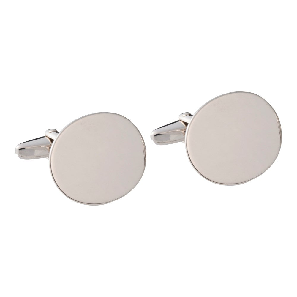 Sølv manchetknapper Oval - blank