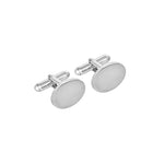 Rhd. Silber Manschettenknöpfe Satin 18 mm