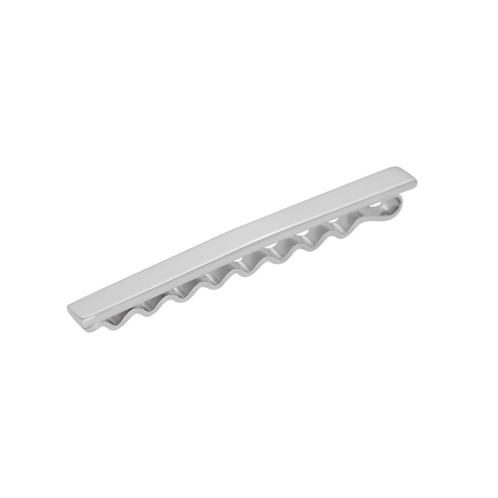Rhodinierte Silber Krawattennadel blank