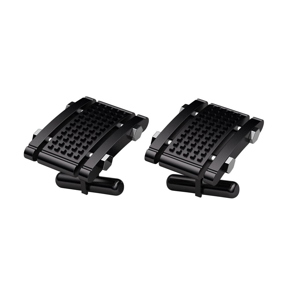 Edelstahl Manschettenknöpfe schw.PVD Beschichtung