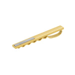 Stainless steel tie clip, gold-plated