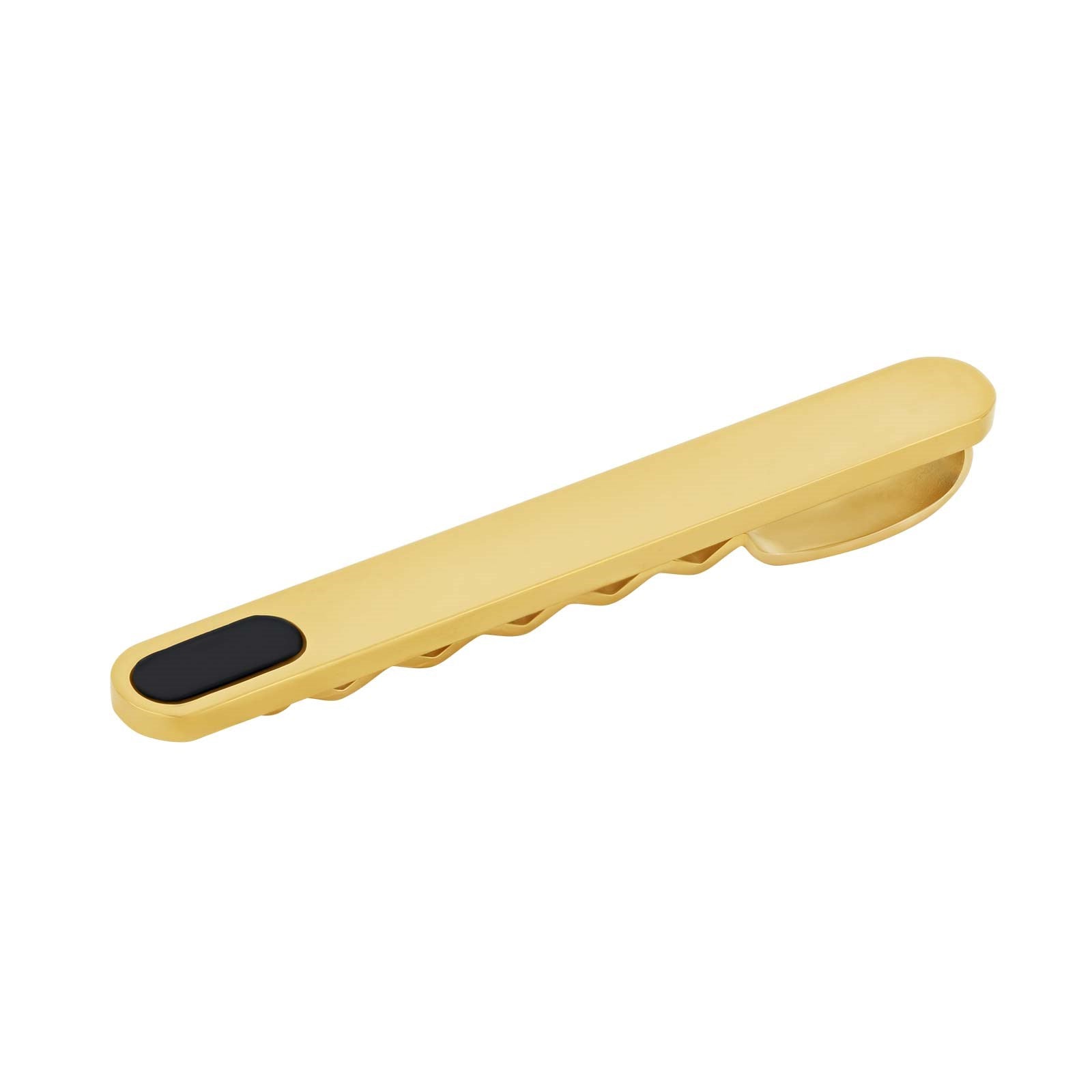 Stainless steel tie clip, gold-plated