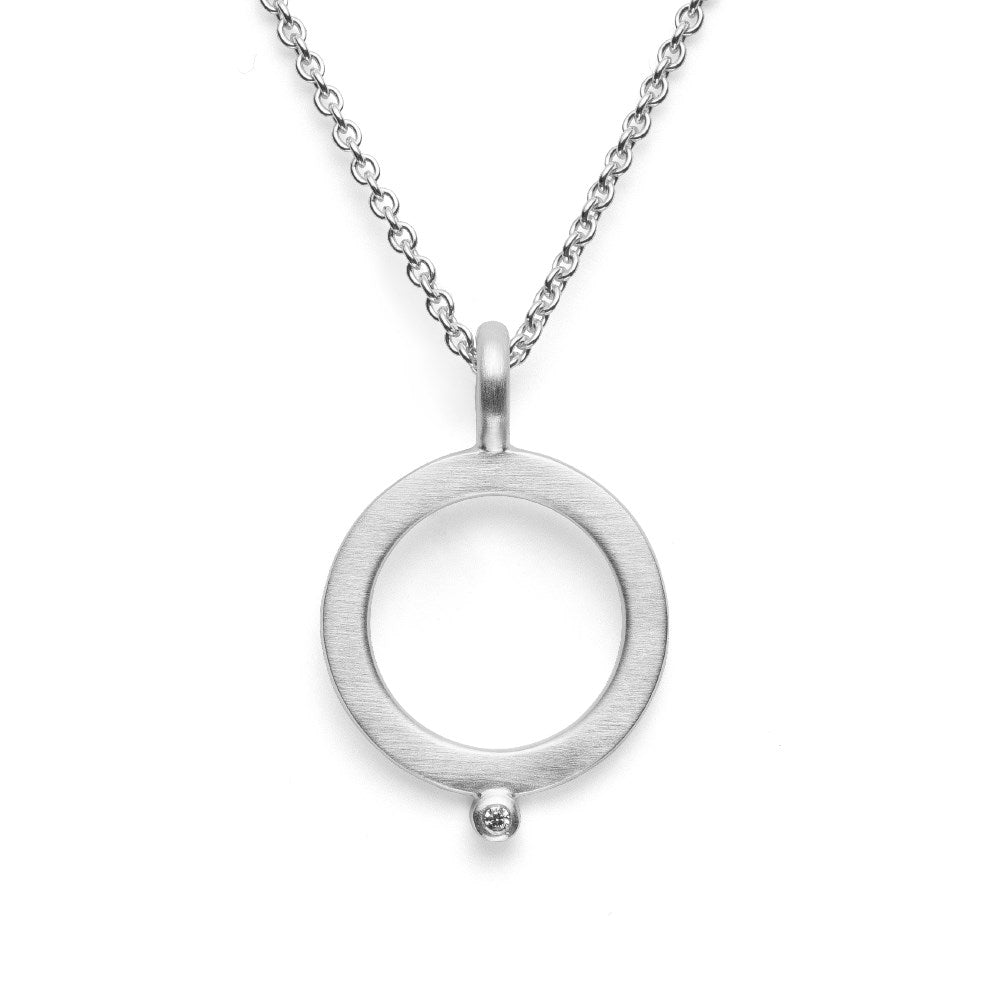 925/- Anhänger matt, brillant 0,01ct W-SI - Nicht rhodiniert