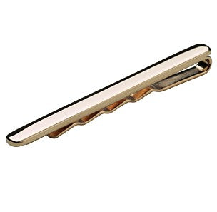 Tie clip silver gold-plated