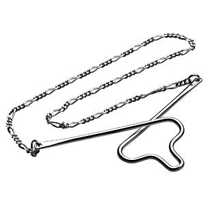 Rhod. Silberkrawattenkette 16cm