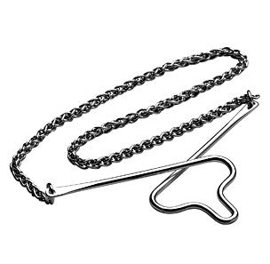 Rhod. Silberkrawattenkette 16cm