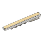 Stainless steel tie clip with gilding