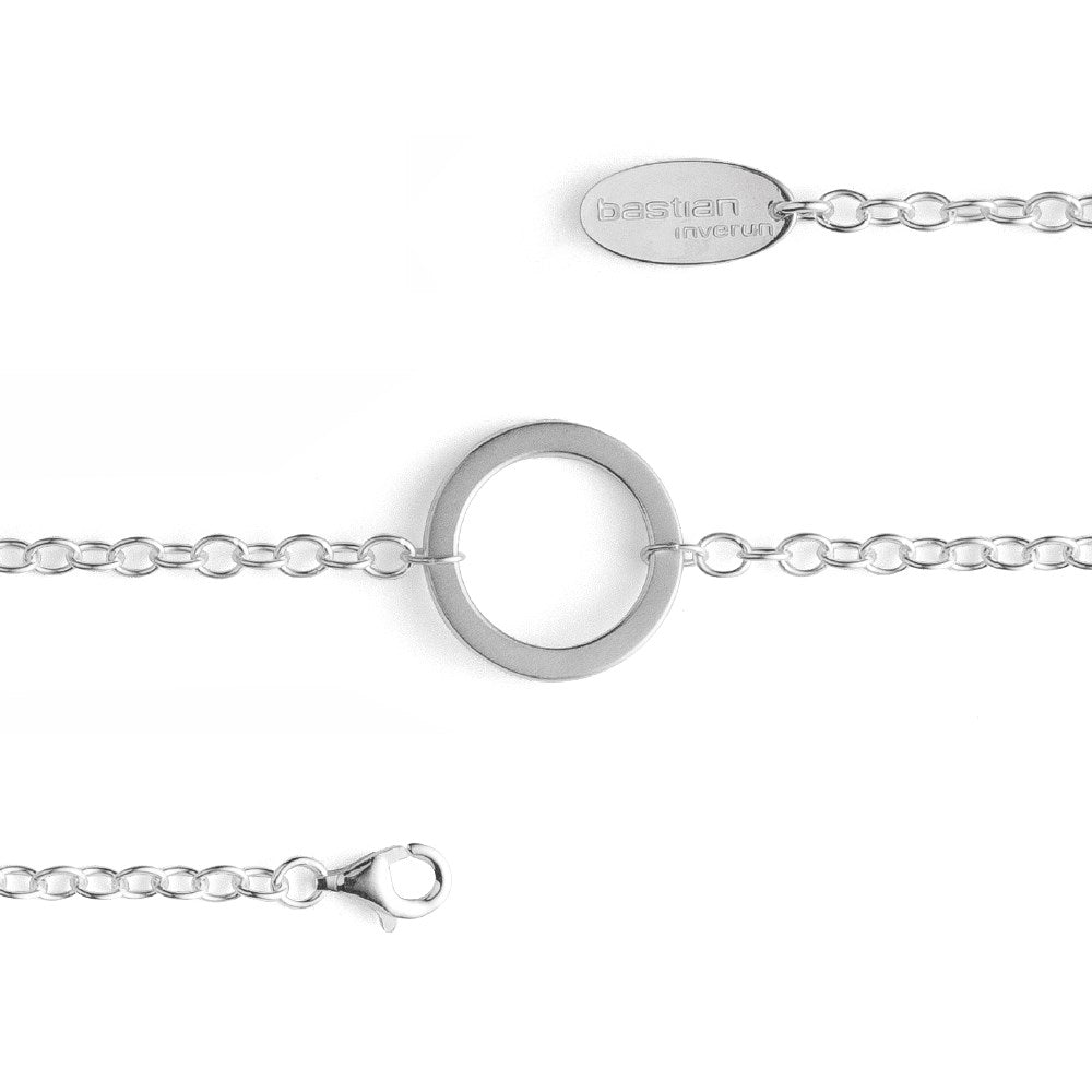 925/- Armband matt, 19 cm - Nicht rhodiniert