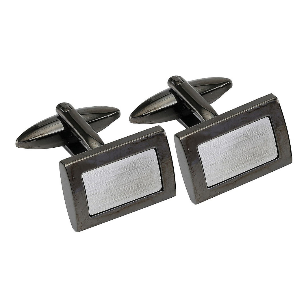 Edelstahl Manschettenknöpfe schwarz