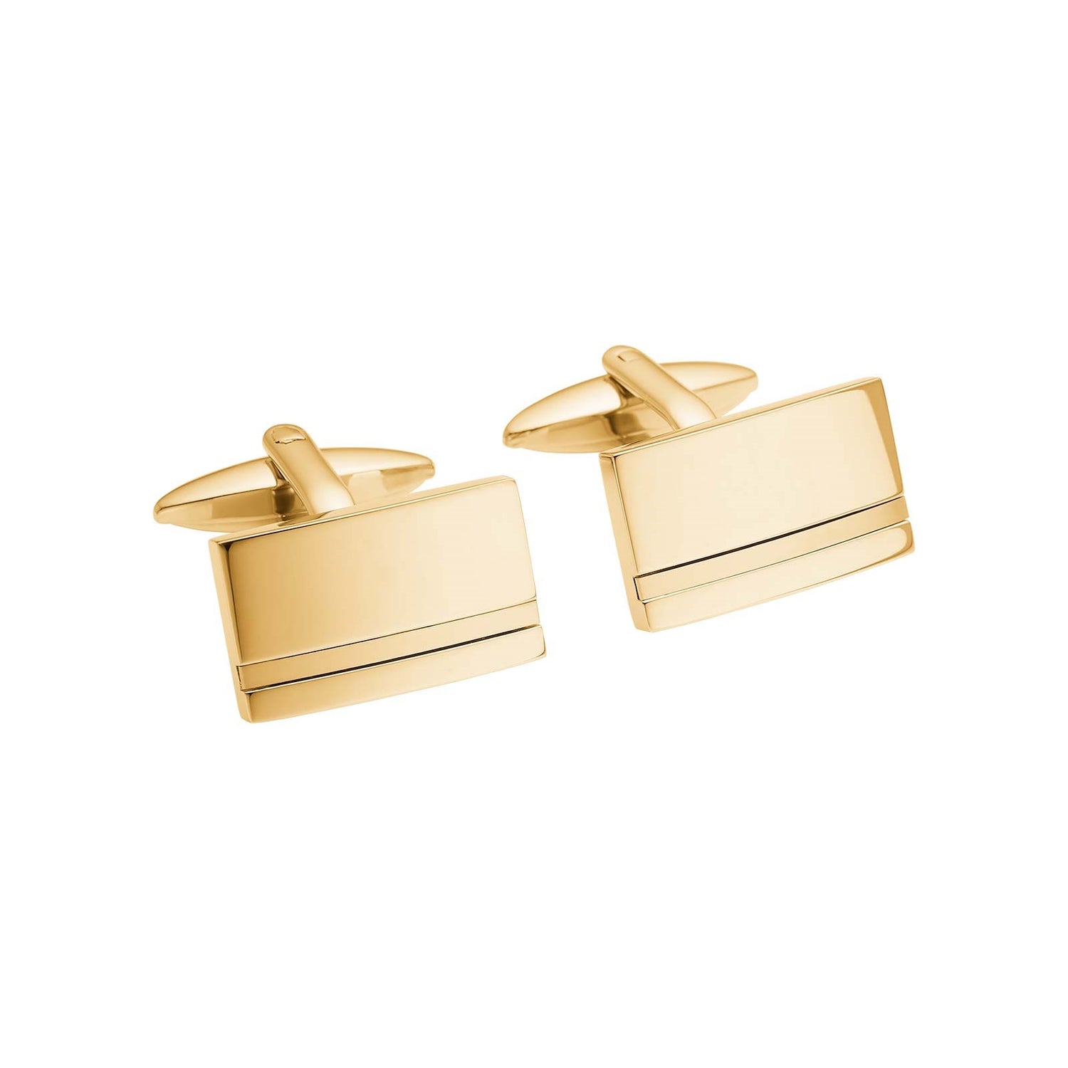 Stainless steel cufflinks IP Gold
