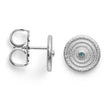 925/- Ohrringe mattiert/gebürstet, Blautopas 0,02ct
