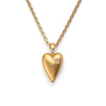 925/- Vedhæng, mat fg, brillant 0,02ct W-SI