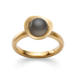 925/- Ring, matt fg, grauer Mondstein 2,30 ct