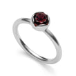 925/- Ring mattiert, Granat 0,83ct