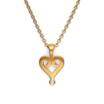 925/- Vedhæng, mat fg, brillant 0,02ct W-SI