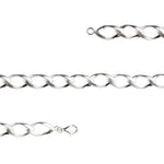 925/- Armband, rho. matt./Poliert, 19cm
