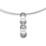 925/- Anhänger Kratzmatt, Brillant 0,02ct W-SI