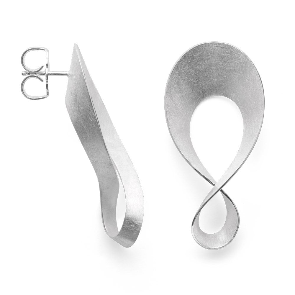 925/- Ohrstecker Kratzmatt/Poliert