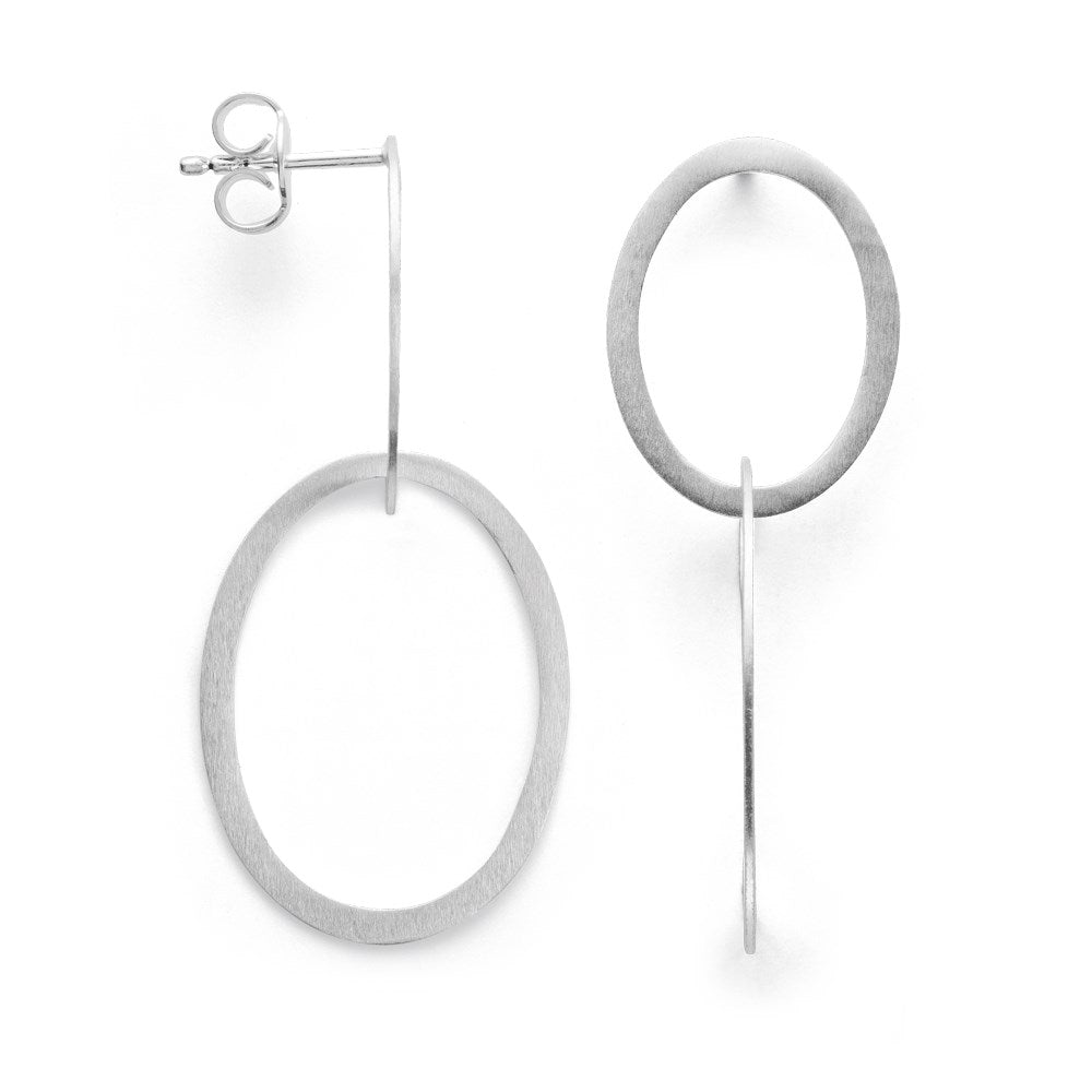 925/- Ohrringe mattiert.