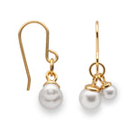 925/- earrings, gp pol., pearls 6,3ct