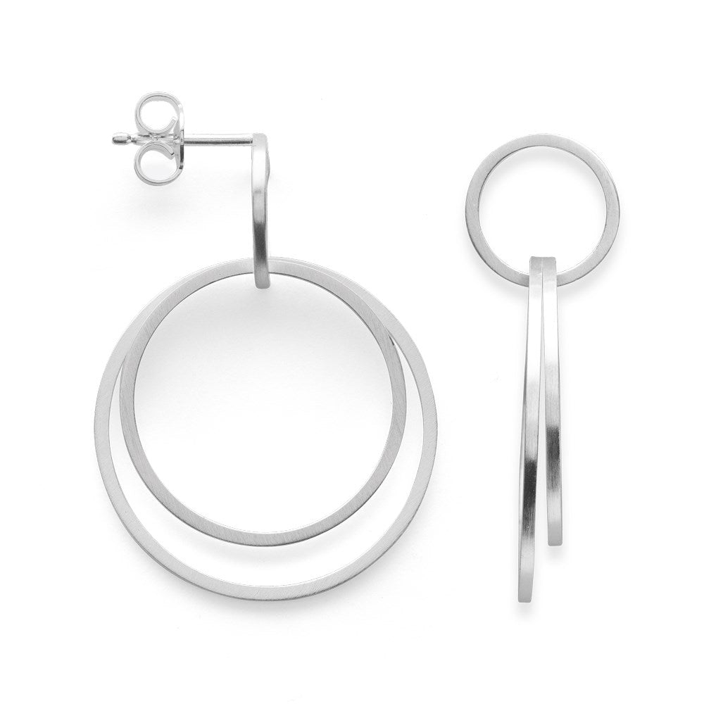 925/- Ohrringe mattiert.