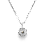 925/- Vedhæng matet, brillant 0,02ct W-SI