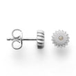 925/- Ohrringe mattiert br 0,02ct W-SI